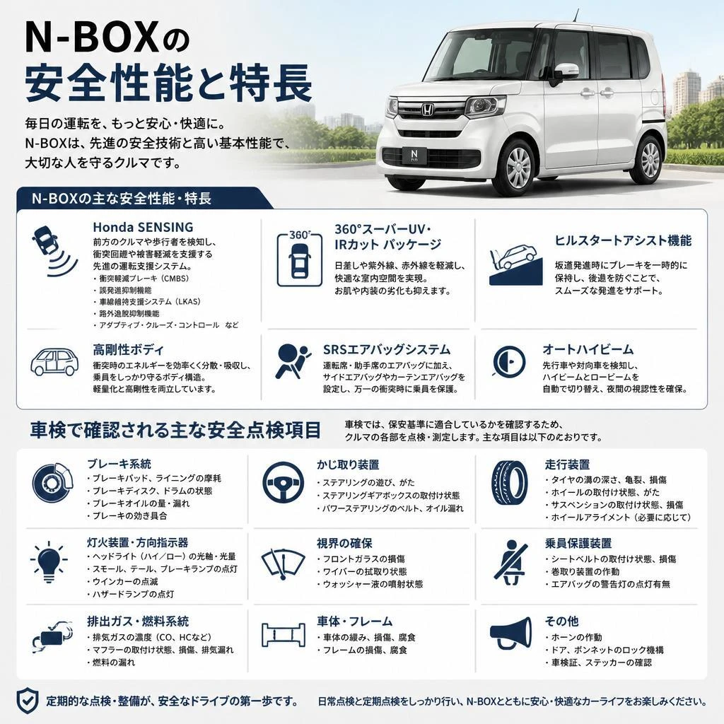 NBOXの安全性能とそのチェック項目
