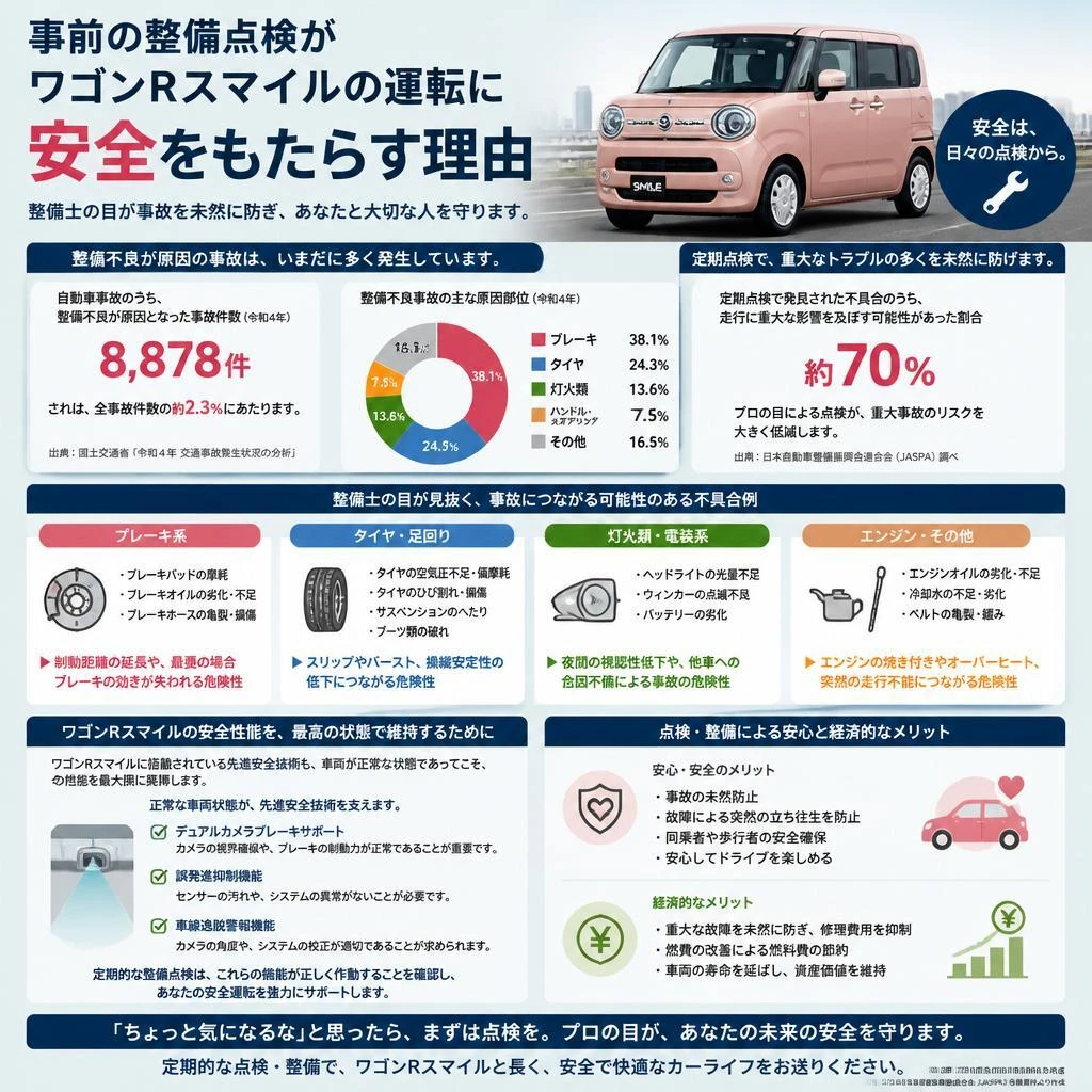 整備点検が与える安全性の影響