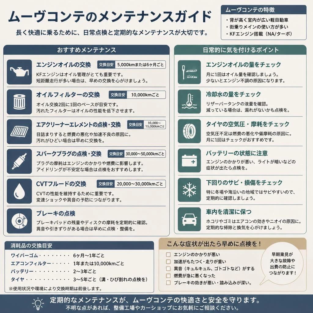 整備士が教えるムーヴコンテのメンテナンス法