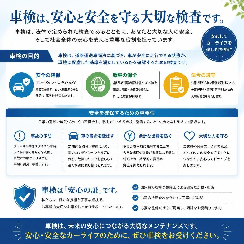 2. 安全な車検の重要性