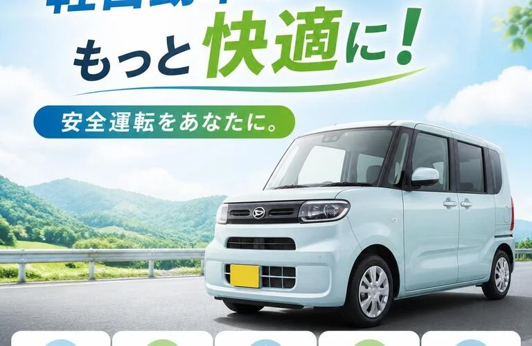 軽自動車をもっと快適に！安全運転をあなたに。