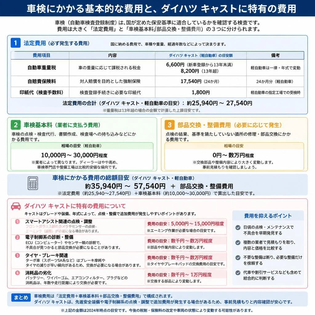車検費用の概要