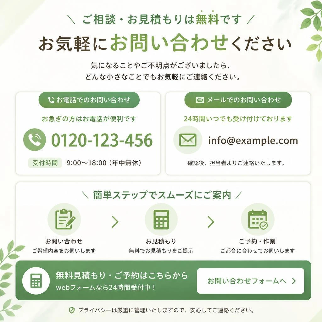 今すぐお問い合わせを！