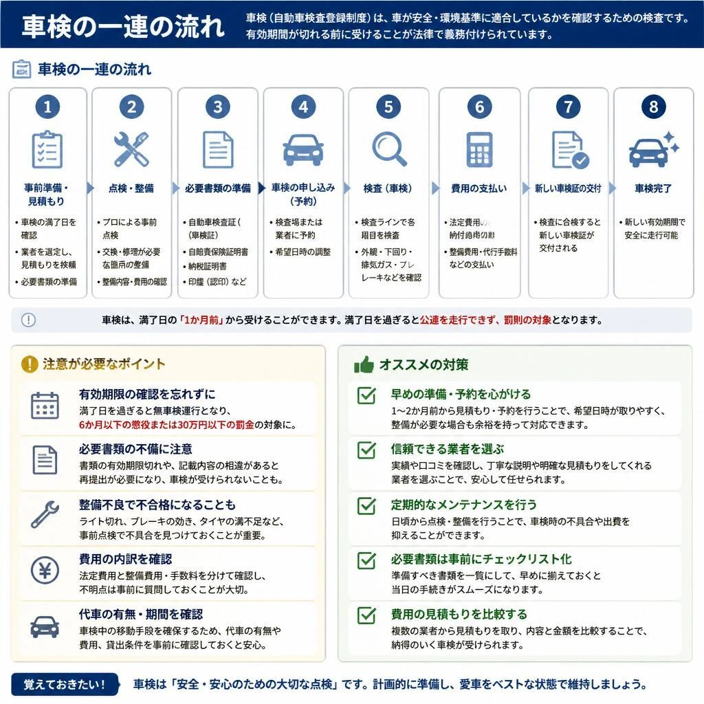車検の流れとポイント