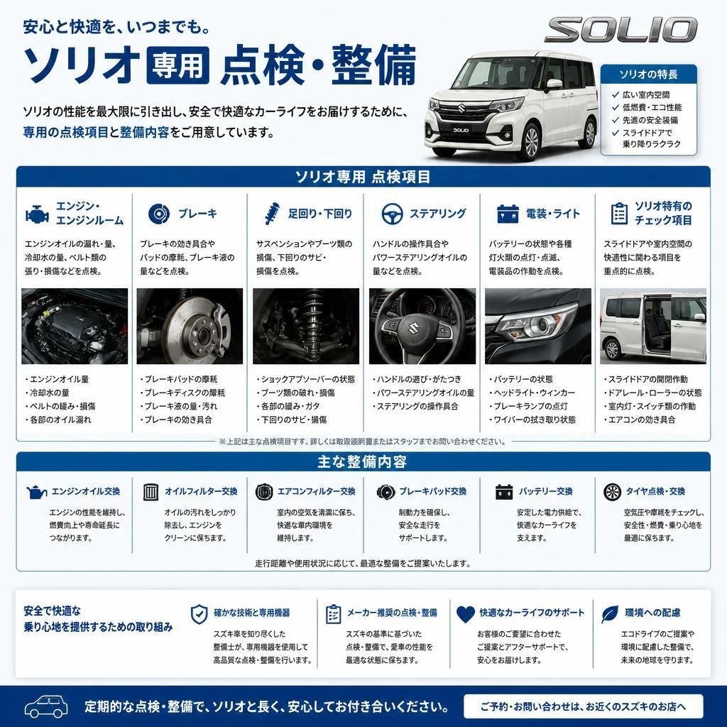 4. ソリオの点検・整備内容