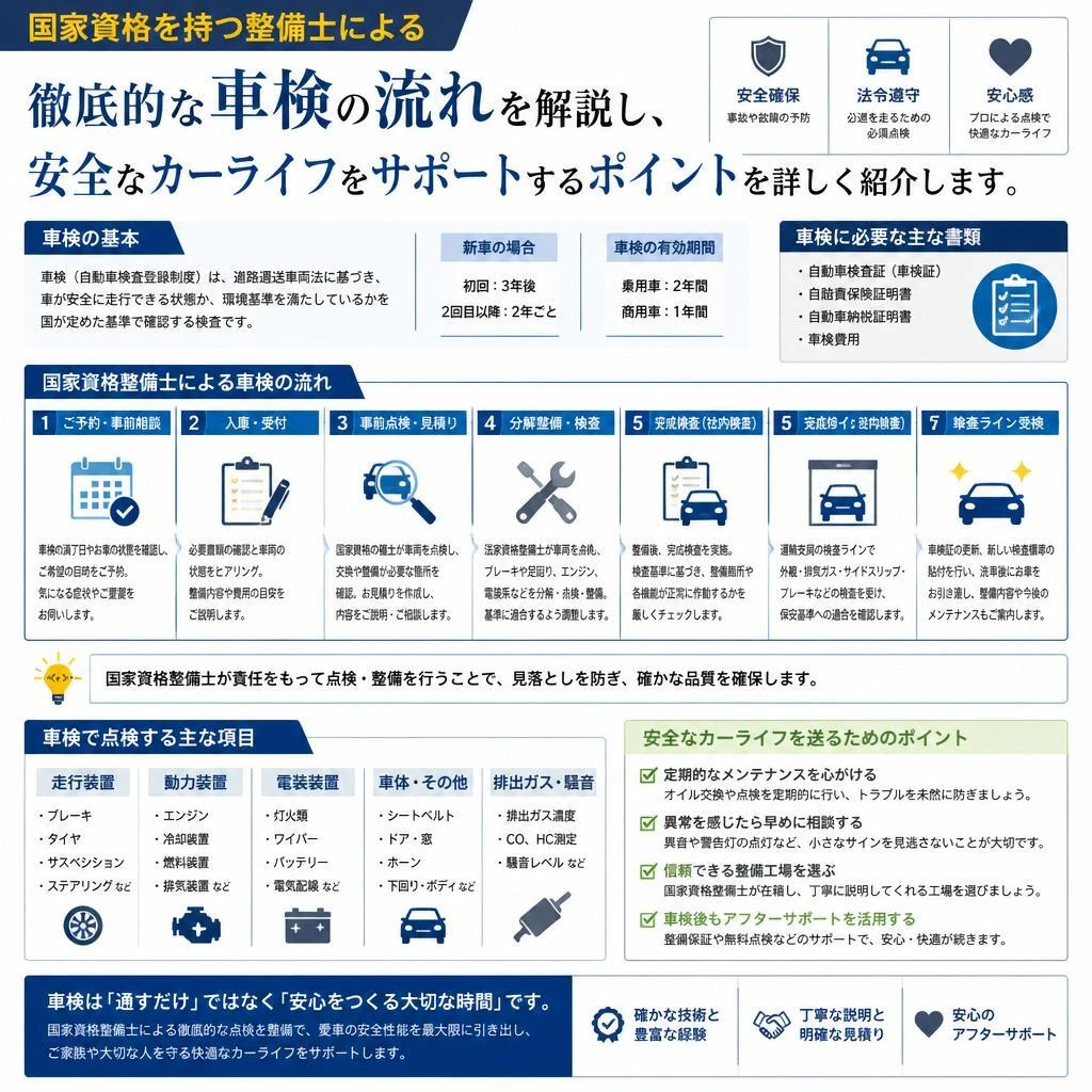 安心・安全の車検サービス