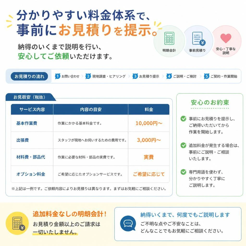 明朗会計で安心