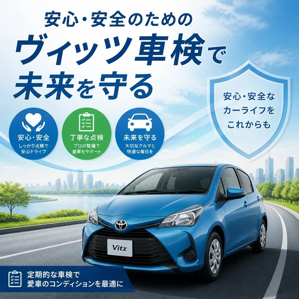 安心・安全のためのヴィッツ車検で未来を守る