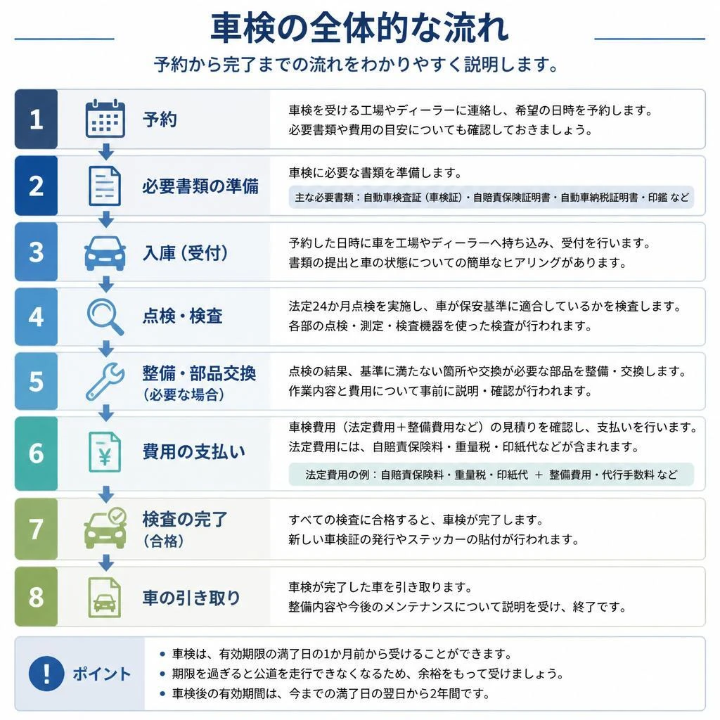 車検の流れを知ろう