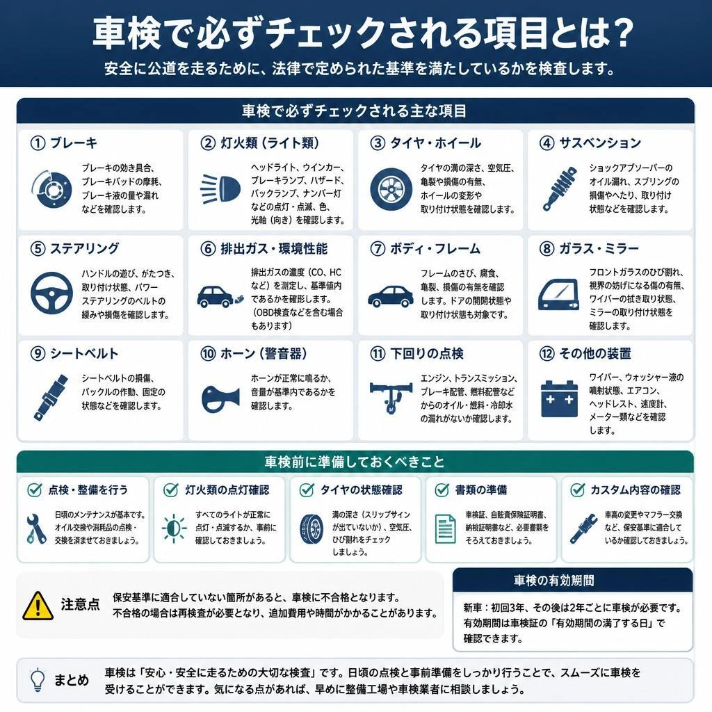 車検でのチェックポイント