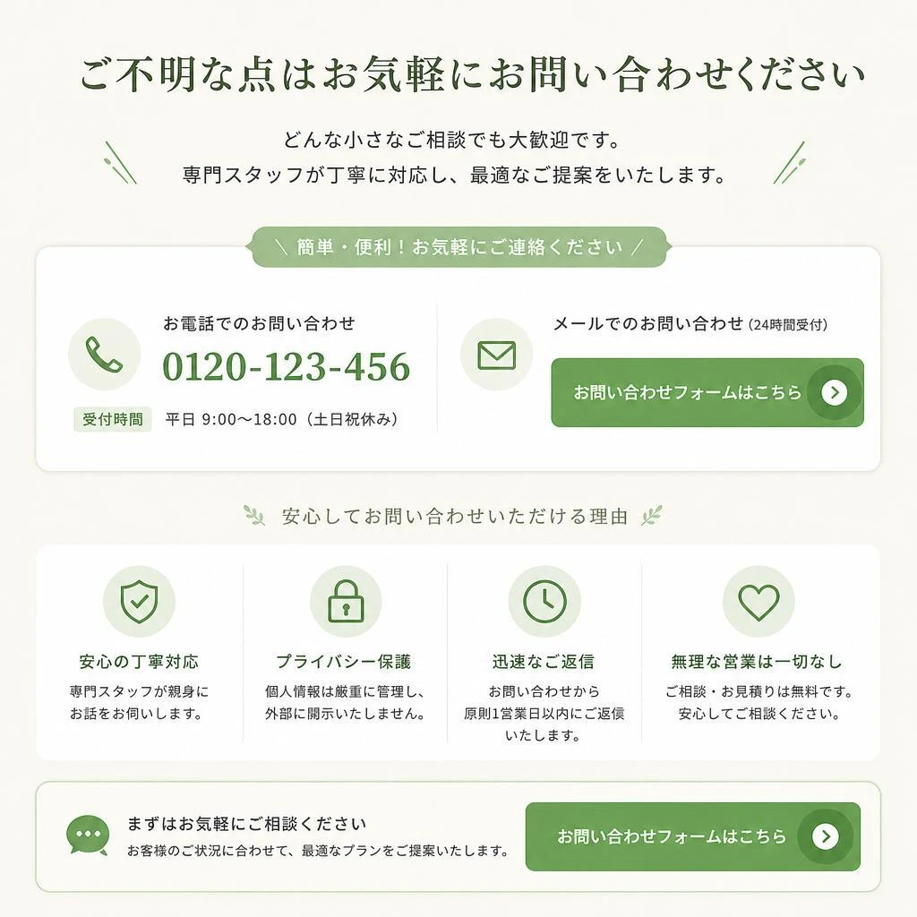 7. お問い合わせはこちらから！