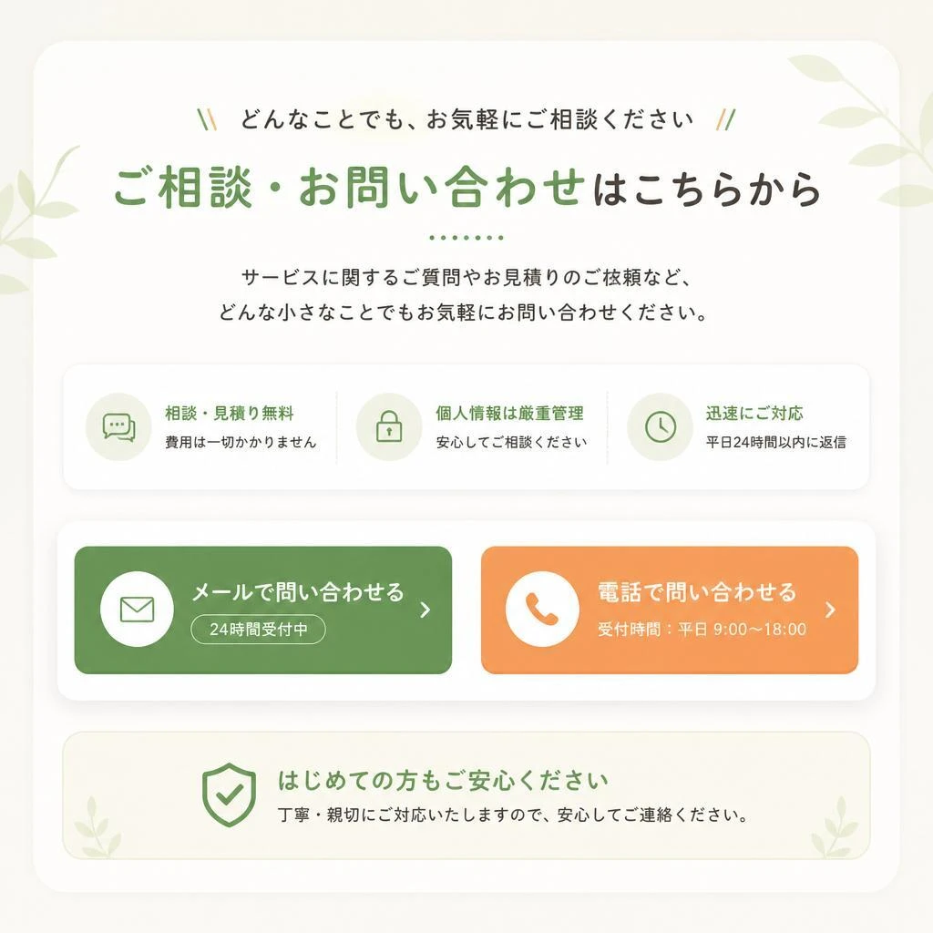 7. お問い合わせはこちらから！