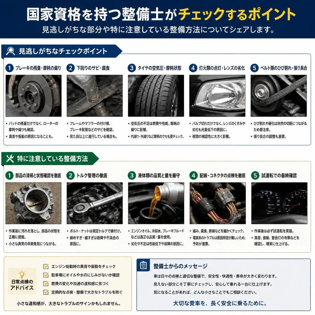 整備のプロが教える重要な観点