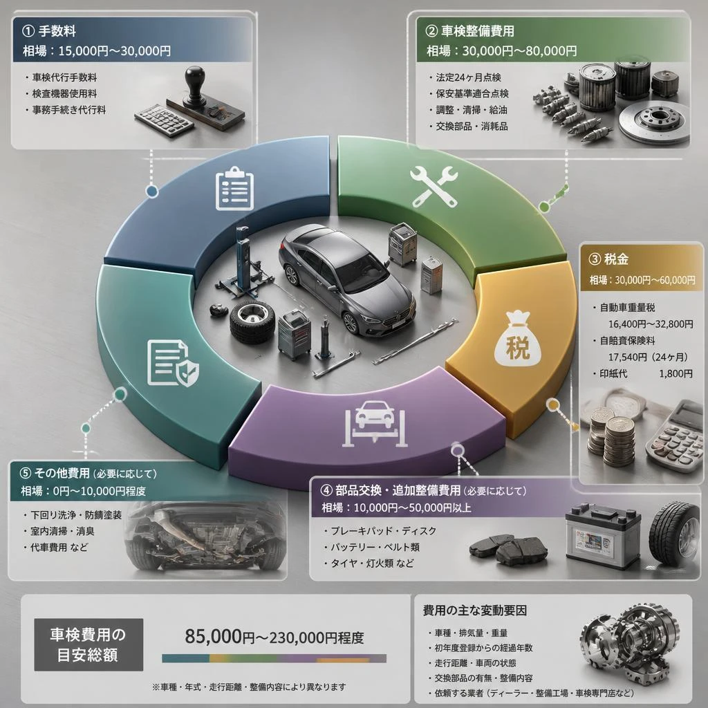 車検費用の内訳を徹底解説