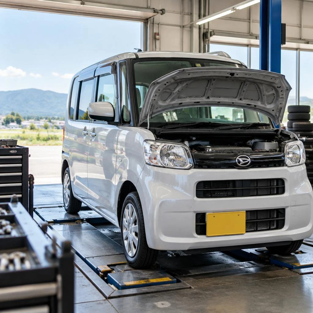 富里市周辺でダイハツタントの車検なら。確かな点検とわかりやすい説明で、次の安心へ。