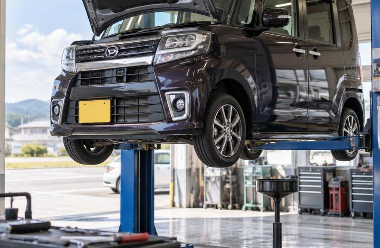 成田市周辺で、タントの安全を確かな技術で支える車検。見えない部分まで丁寧に点検し、納得できる整備をご提案します。