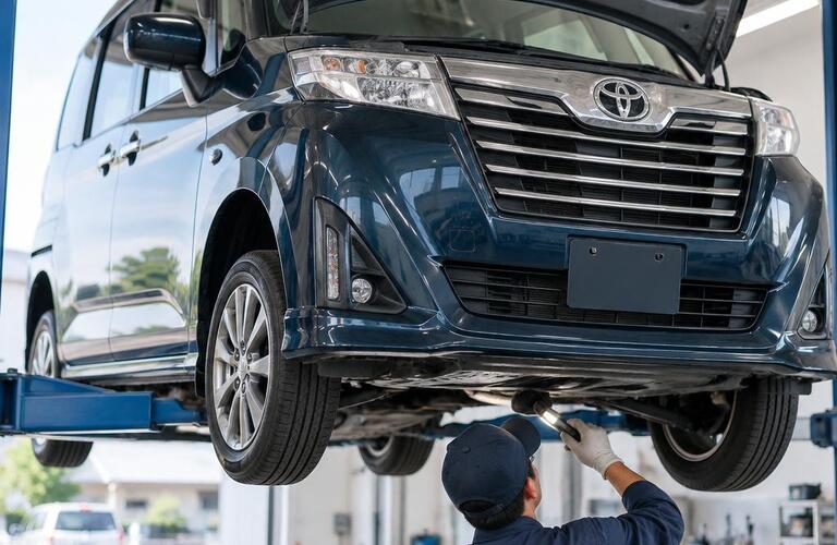 富里市周辺でトヨタルーミーの車検なら、見えない部分まで丁寧に点検。安全を第一に、納得の整備をご提案します。